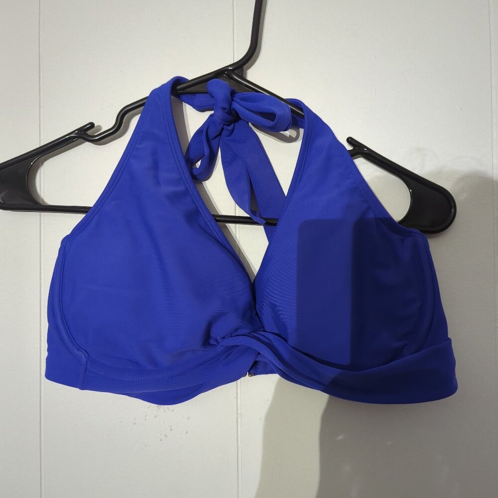 Athleta Purple Tie-back Bikini Top - Size 34 D